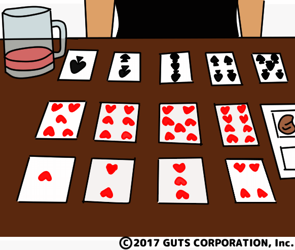 カードゲームを楽しむ様子